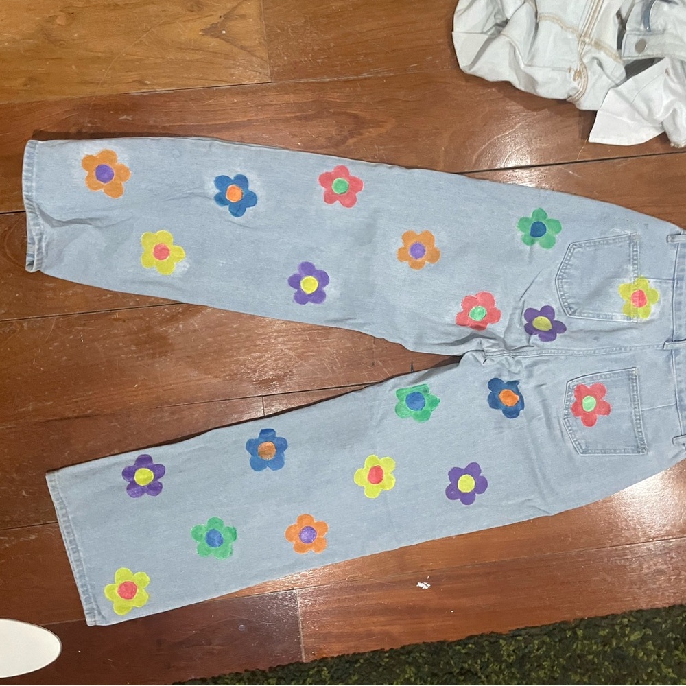 Indie flower jeans